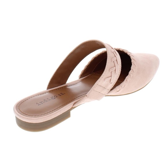 Indigo Womens Gabela Fabric Toe Slide Flats, Blush - Picture 5 of 7